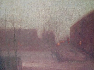  Schnee Malerei - Nocturne Trafalgar Square Chelsea Schnee James Abbott McNeill Whistler